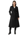 Scarlett Women's Double-Breasted Trench Coat – Belted Mid-Length Coat with Tailored Fit