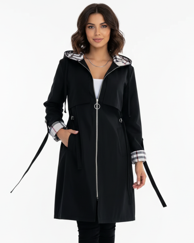 Alyssa Manteau Femme Imperméable Coupe-Vent – Coupe Ajustée & Capuche Toute Saison
