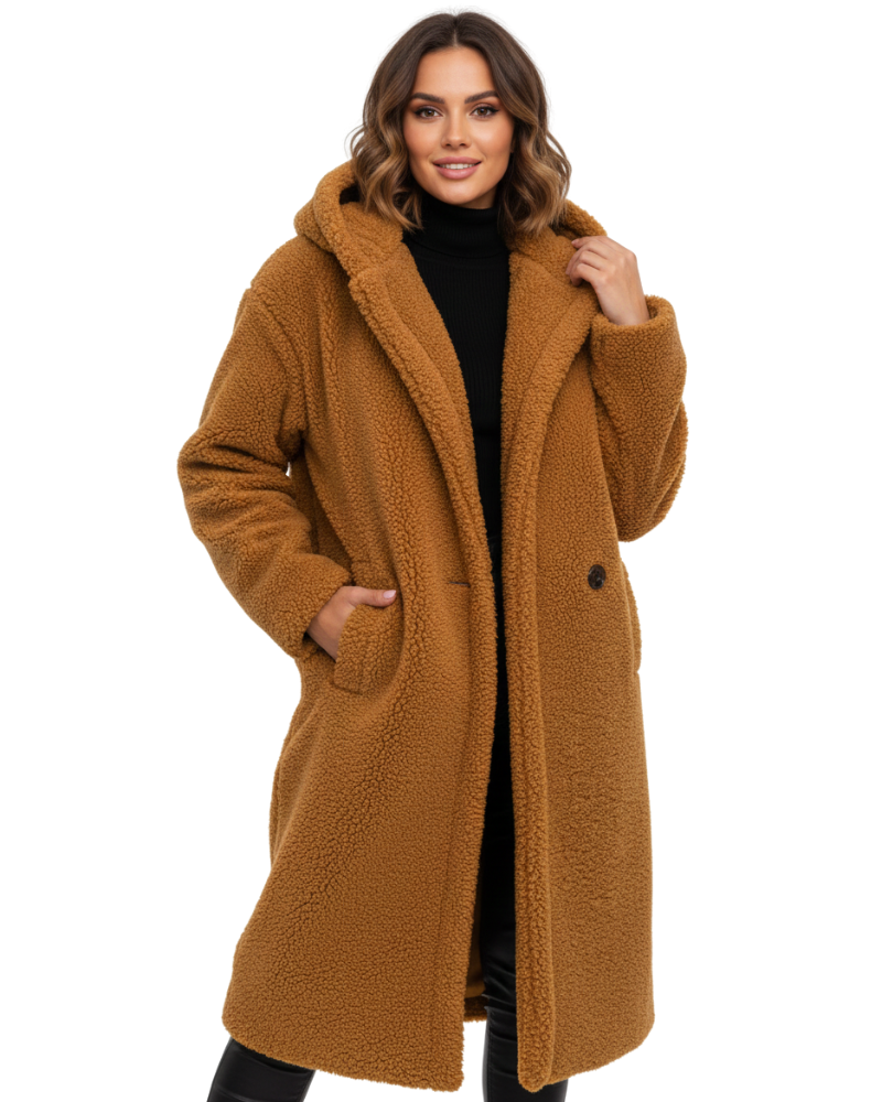 Seren Women's Teddy Coat – Oversized Wool-Blend Jacket with Cozy Warmth & Effortless Winter Style
