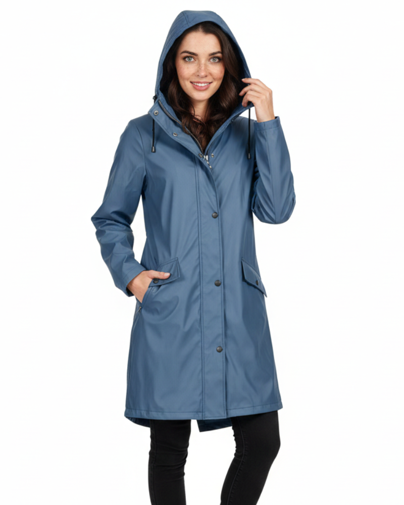Clyde Women’s Rain Coat – Waterproof Windproof Jacket with Modern Elegant Fit