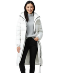 Zahra Women’s Long Winter Coat – Quilted Hooded Jacket with Warm Insulated Fit