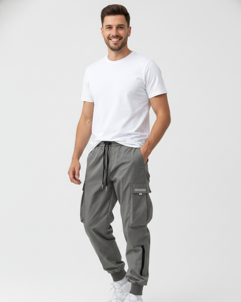 Ruben Men's Cargo Joggers – Comfortable Casual Pants with Side Pockets