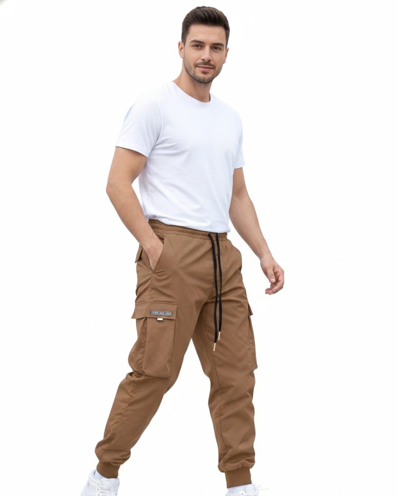Ruben Men's Cargo Joggers – Comfortable Casual Pants with Side Pockets