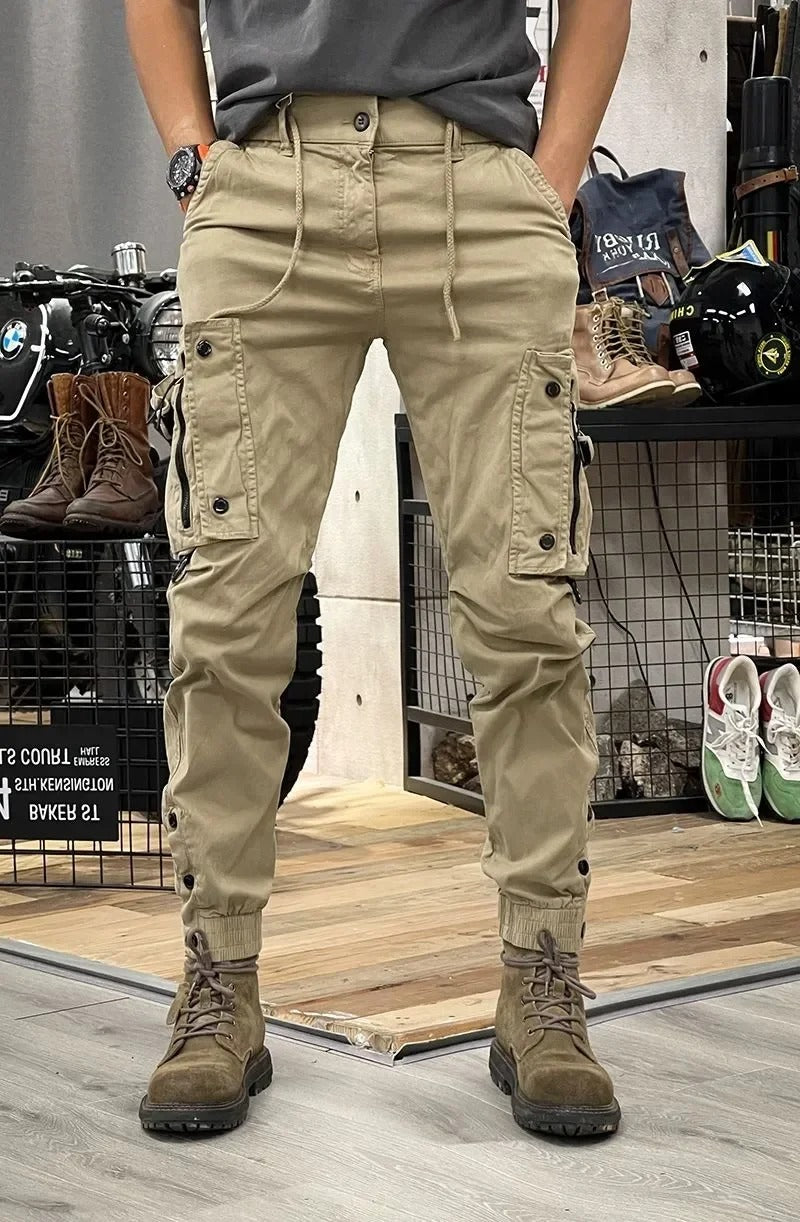 Niels Men's Stretch Cargo Pants – Comfortable Spandex Utility Pants for Daily Wear