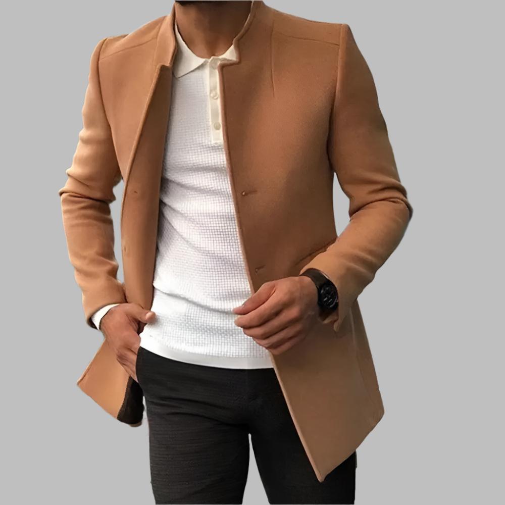 Sander Men's Wool Coat – Elegant Soft Warm Coat with Timeless Style