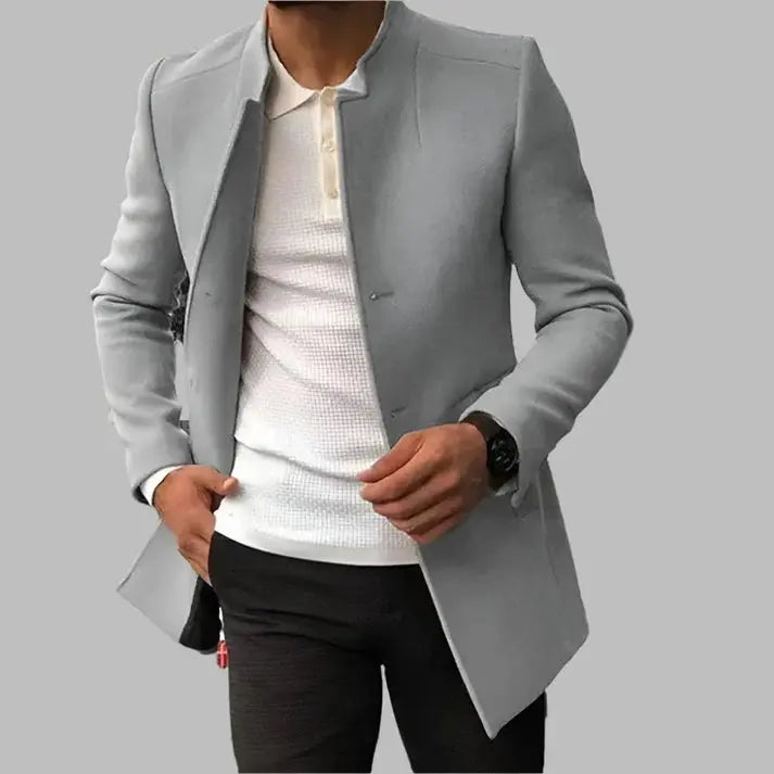 Alain Men’s Wool Coat – Elegant Tailored Winter Overcoat with Modern Classic Fit