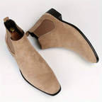 Luis Men’s Chelsea Boots – Premium Leather Ankle Boots with Elastic Side Panels