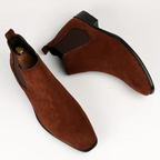 Luis Men’s Chelsea Boots – Premium Leather Ankle Boots with Elastic Side Panels