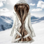 Brinley Women's Long Winter Parka with Faux Fur Lining, Hood & Adjustable Waist