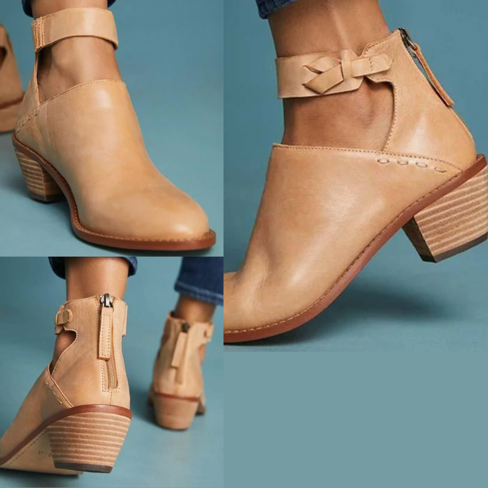 Beatrix Women's Heeled Ankle Boots – Timeless Boots with Stable Heel & Comfort Lining