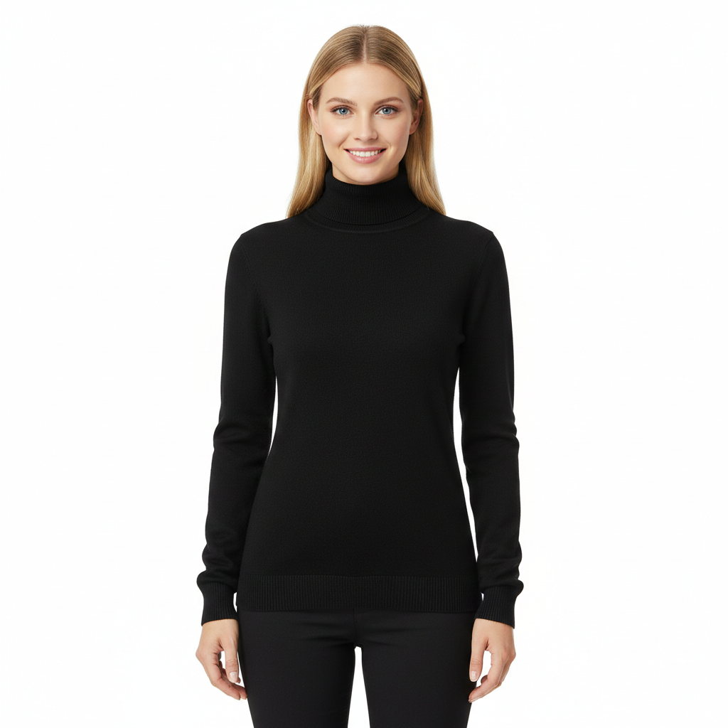 Briar Women's Cashmere Turtleneck Sweater – Soft Knit Pullover with Elegant Slim Fit