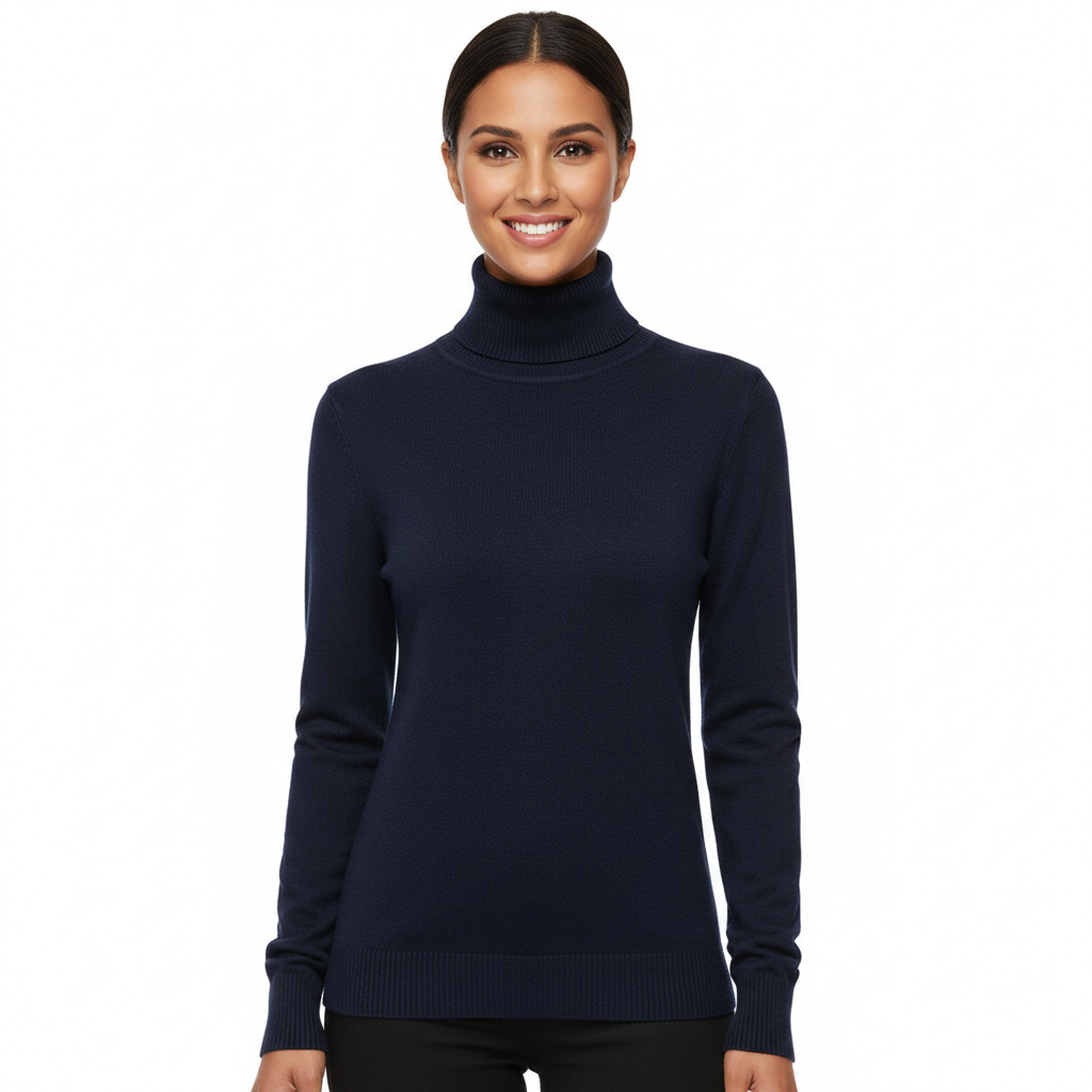 Briar Women's Cashmere Turtleneck Sweater – Soft Knit Pullover with Elegant Slim Fit