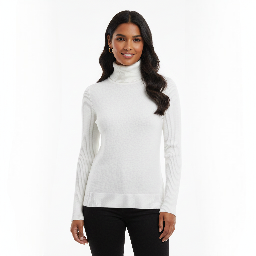 Briar Women's Cashmere Turtleneck Sweater – Soft Knit Pullover with Elegant Slim Fit