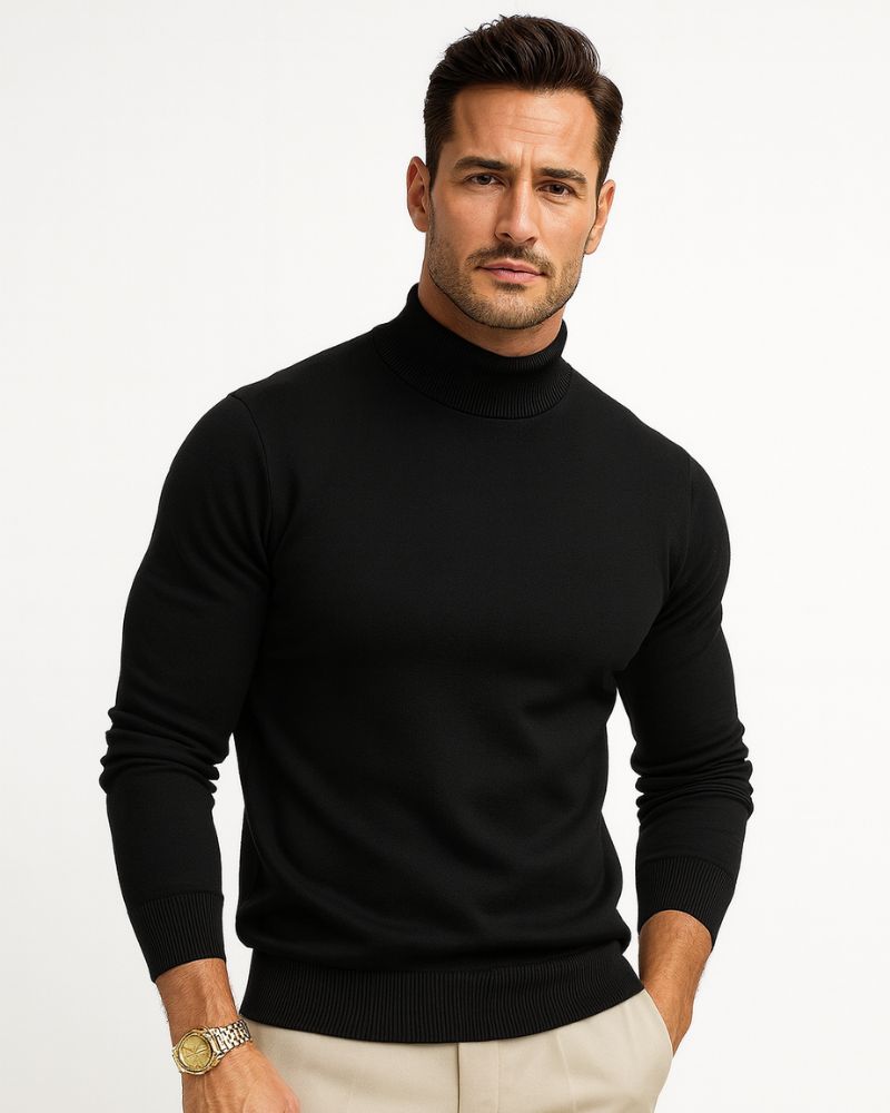 Luke Men's Turtleneck Sweater – Premium Soft-Knit Fabric in a Sleek, Contemporary Style