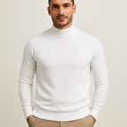 Luca Men's Premium Knit Turtleneck Sweater – Soft Modern Pullover for Everyday Elegance
