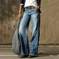 Emie Women’s Low Waist Jeans – Vintage Stretch Denim Trousers with Slim Fit