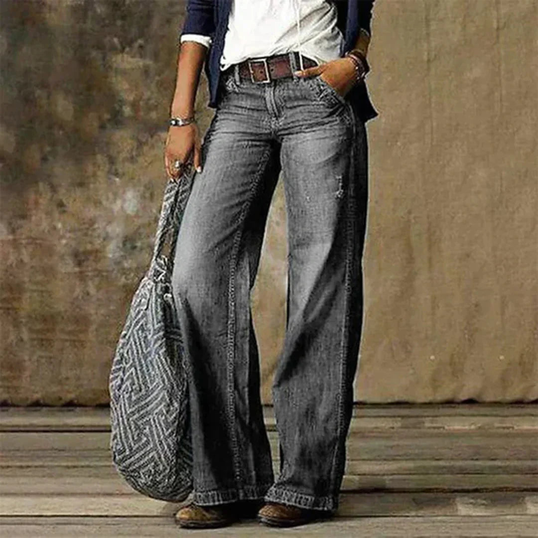 Brinley Women's Low-Rise Stretch Jeans – Vintage Denim Pants with Comfortable Slim Fit