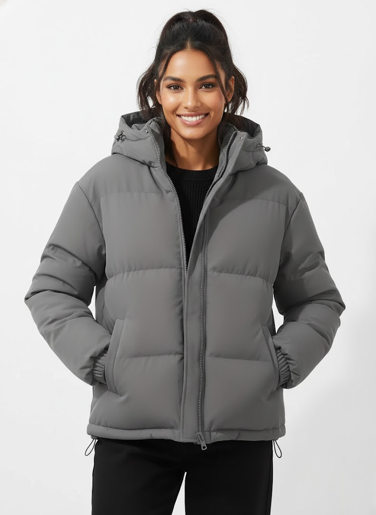 Romilly Women's Lightweight Hooded Puffer Jacket – Insulated Winter Coat with Modern Comfort & Elegant Fit