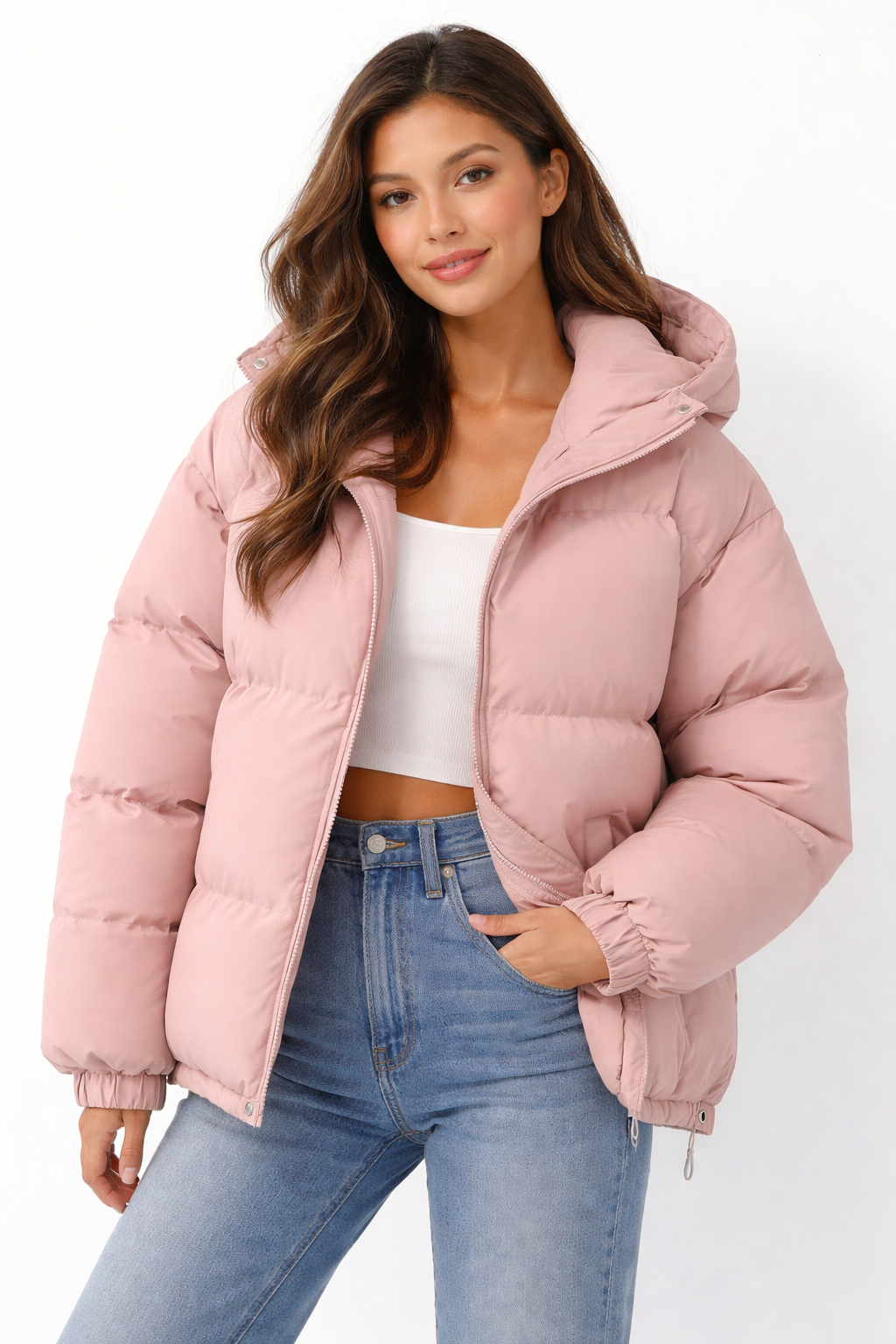 Romilly Women's Lightweight Hooded Puffer Jacket – Insulated Winter Coat with Modern Comfort & Elegant Fit