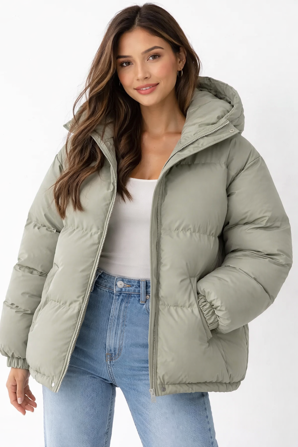 Romilly Women's Lightweight Hooded Puffer Jacket – Insulated Winter Coat with Modern Comfort & Elegant Fit