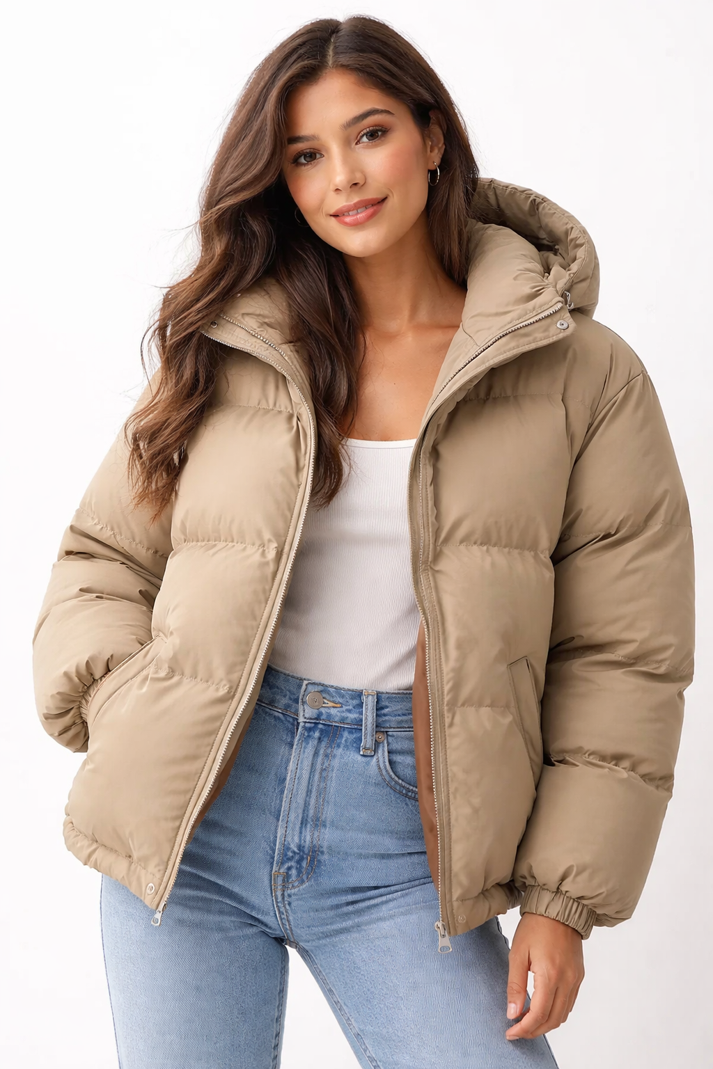 Romilly Women's Lightweight Hooded Puffer Jacket – Insulated Winter Coat with Modern Comfort & Elegant Fit