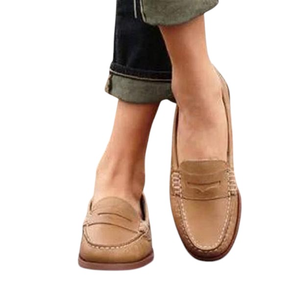Gabriela Women’s Leather Loafers – Comfortable Slip-On Shoes with Flexible Sole
