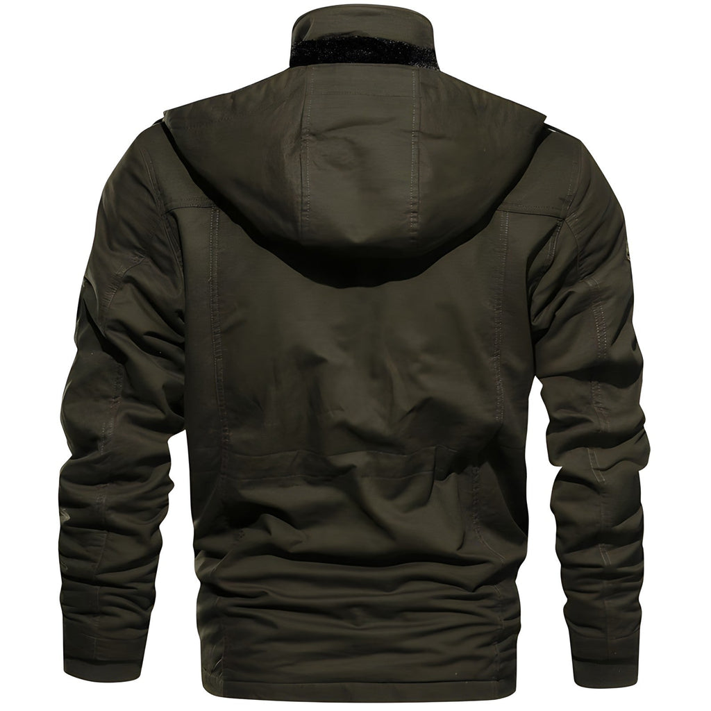 Ellie Men's Military Jacket – Waterproof Coat with Fleece Lining & Adjustable Waist