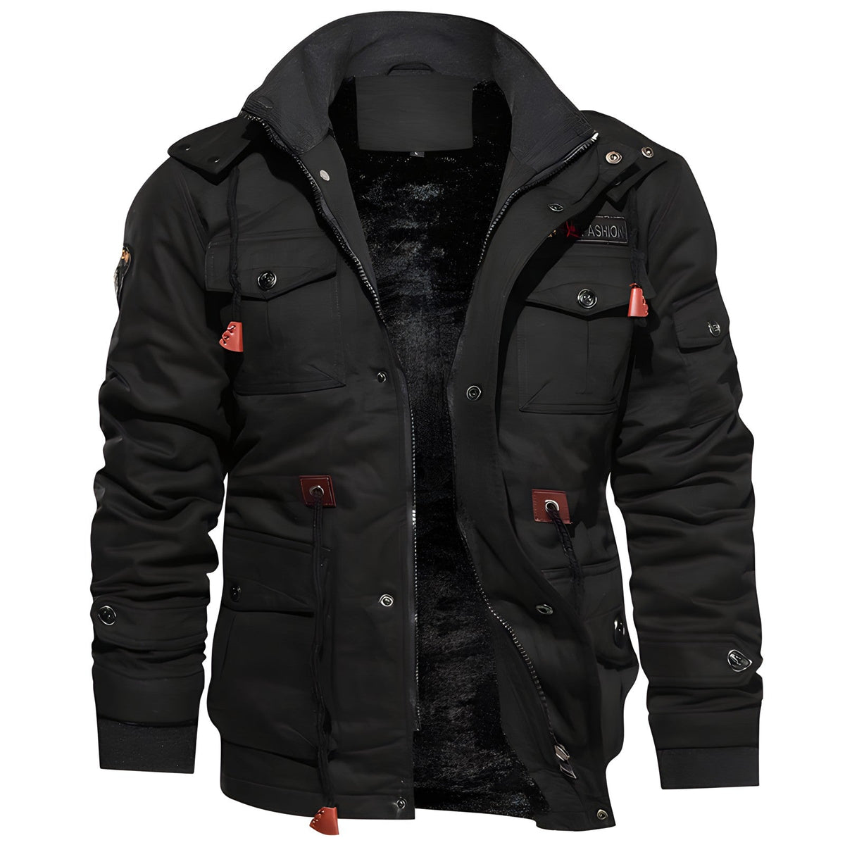 Ellie Men's Military Jacket – Waterproof Coat with Fleece Lining & Adjustable Waist