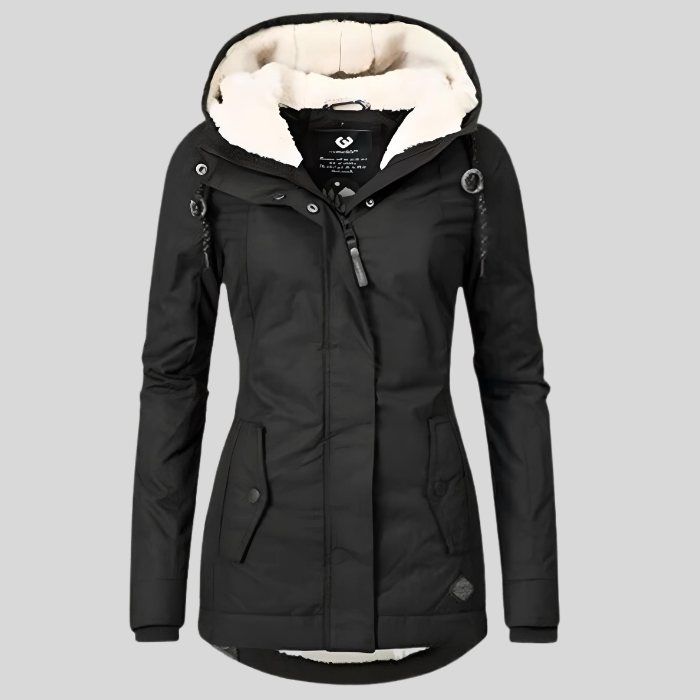 Penelope Women's Long Winter Parka – Waterproof Hooded Coat with Faux Fur Lining & Adjustable Waist