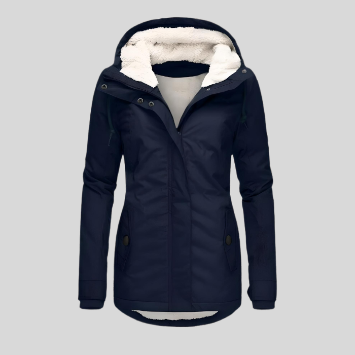 Penelope Women's Long Winter Parka – Waterproof Hooded Coat with Faux Fur Lining & Adjustable Waist