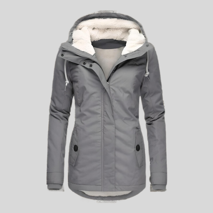 Penelope Women's Long Winter Parka – Waterproof Hooded Coat with Faux Fur Lining & Adjustable Waist