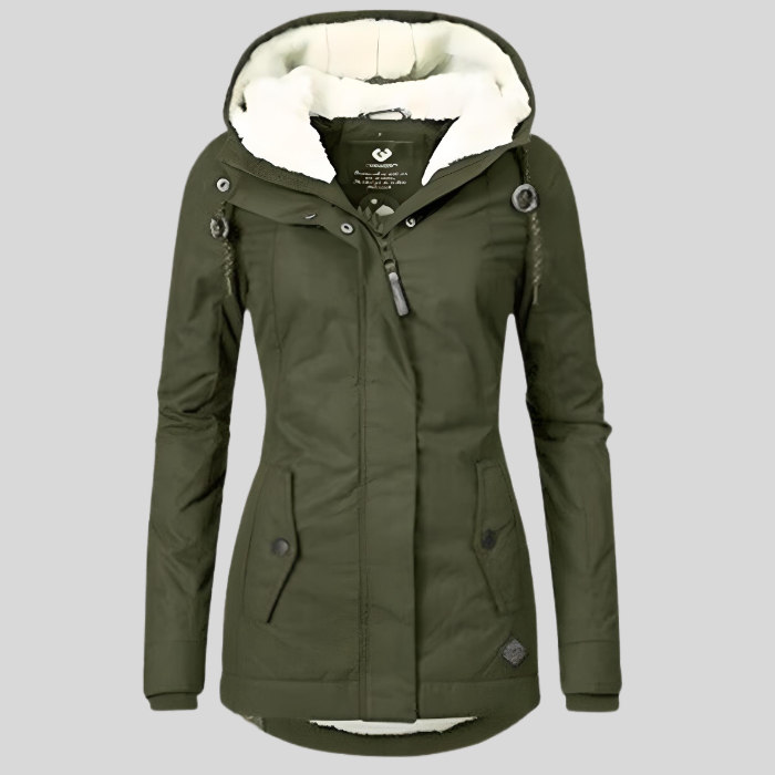 Penelope Women's Long Winter Parka – Waterproof Hooded Coat with Faux Fur Lining & Adjustable Waist