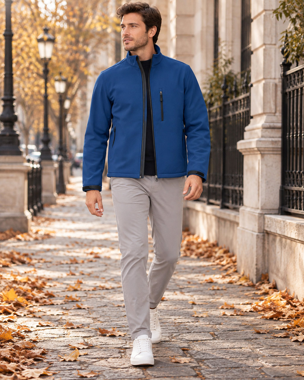 Ulric Men's Softshell Water-Resistant Jacket – Fleece Backing and Zippered Pockets