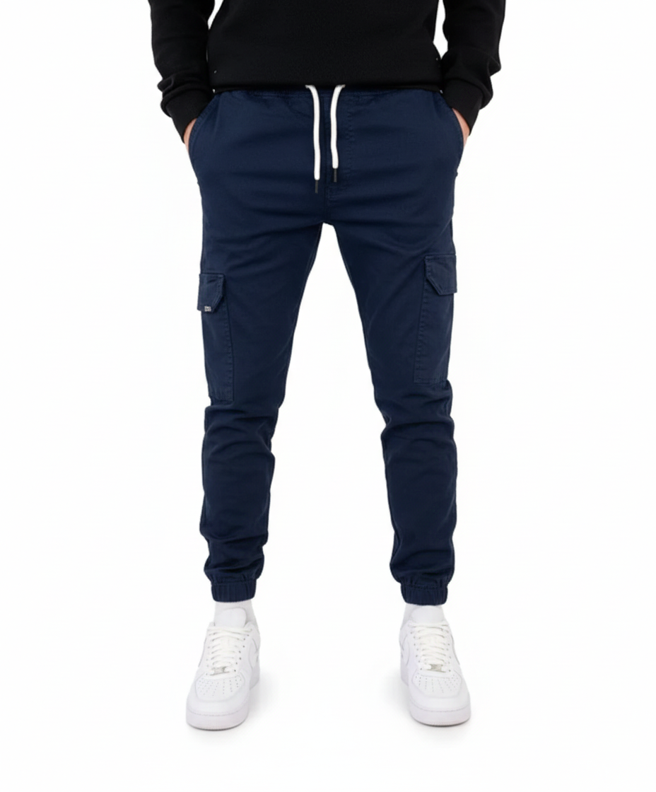 Mariano Men’s Cargo Trousers – Slim Fit Jogger Pants with Elastic Waist & Pockets
