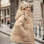 Holly Women's Waterproof Puffer Coat – Cozy Winter Jacket with Hood and Relaxed Loose Silhouette