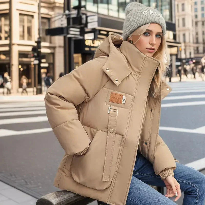 Aspen Women's Waterproof Puffer Coat – Oversized Hooded Winter Jacket with Insulated Warmth