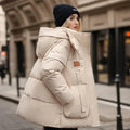 Holly Women's Waterproof Puffer Coat – Cozy Winter Jacket with Hood and Relaxed Loose Silhouette