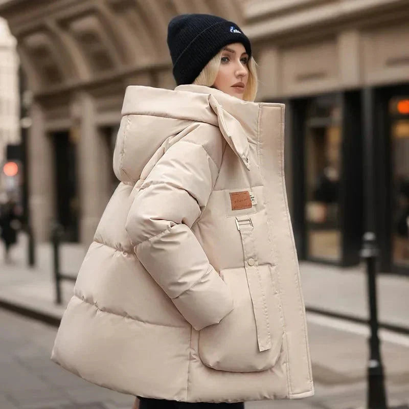 Aspen Women's Waterproof Puffer Coat – Oversized Hooded Winter Jacket with Insulated Warmth