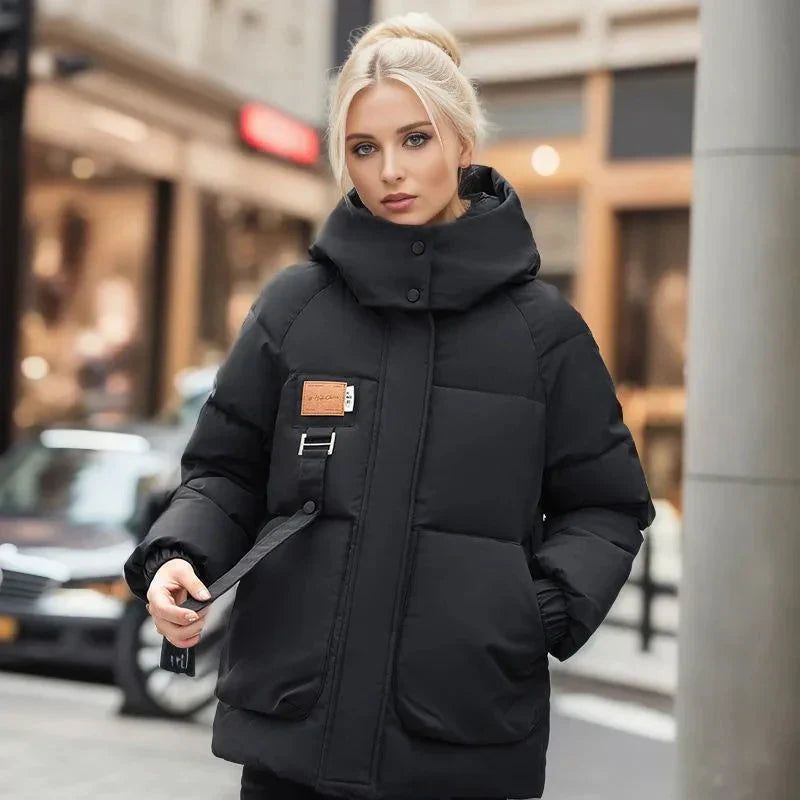 Aspen Women's Waterproof Puffer Coat – Oversized Hooded Winter Jacket with Insulated Warmth