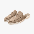 Sabrina Women's Slip-On Mules – Buckle Detail Flats with Cushioned Comfort & Minimalist Style