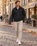 Jasmine Men's Waterproof Softshell Jacket – Fleece-Lined Interior, 4-Way Stretch & 4 Handy Pockets