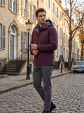 Sean Men's Waterproof Softshell Jacket – Fleece-Lined Interior, With Hood & 5 Handy Pockets