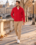 Alicia Men's Polar Fleece Jacket – Full-Length Zipper, Mock Neck & Zipped Pockets