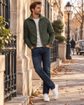 Dale Men's Fleece Jacket – Full-Length Zipper, Mandarin Collar & Zipped Pockets