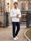 Georgia Men's Waffle Knit Hoodie – Drawstring Hood, Full-Length Sleeves & Front Pouch Pocket