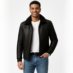 Nicole Men's Fur-Collar Jacket – Sophisticated Zip-Up Coat with a Modern Tailored Fit