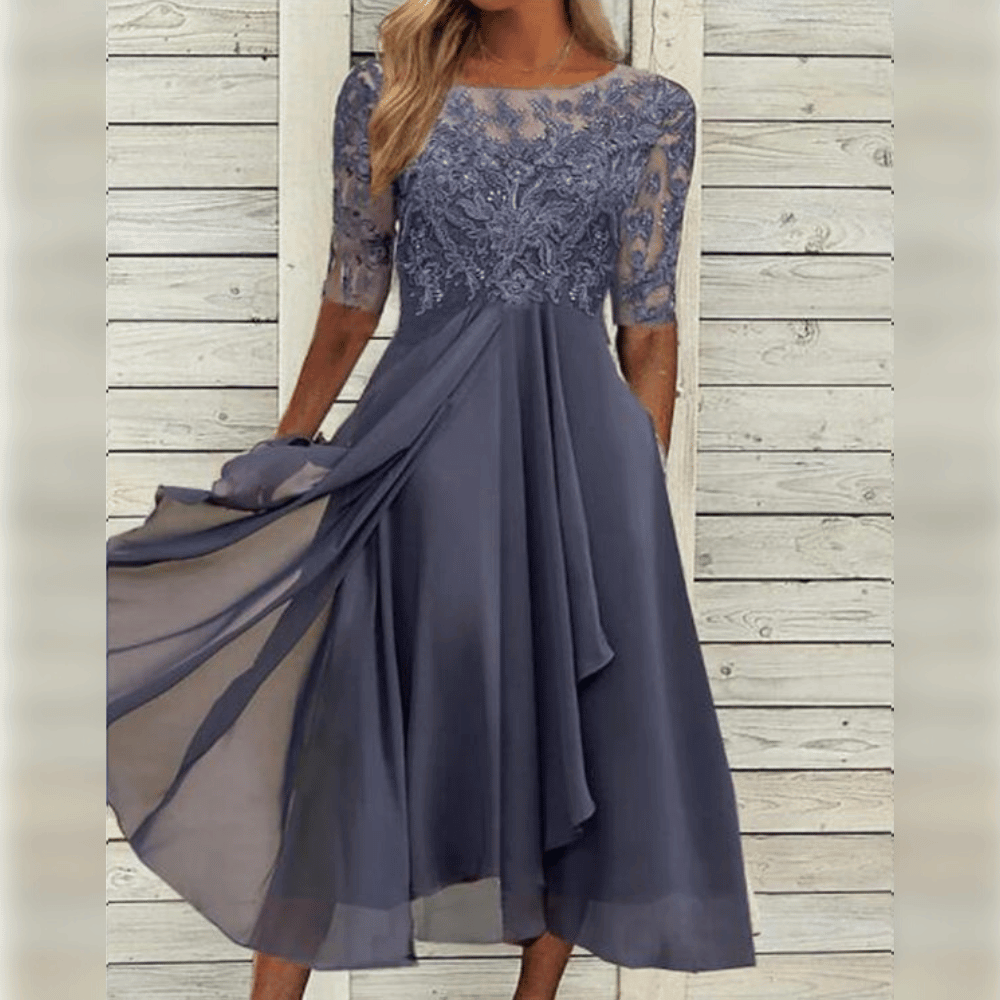 Vivienne Women's Chiffon Maxi Dress – Elegant Flowing Evening Dress