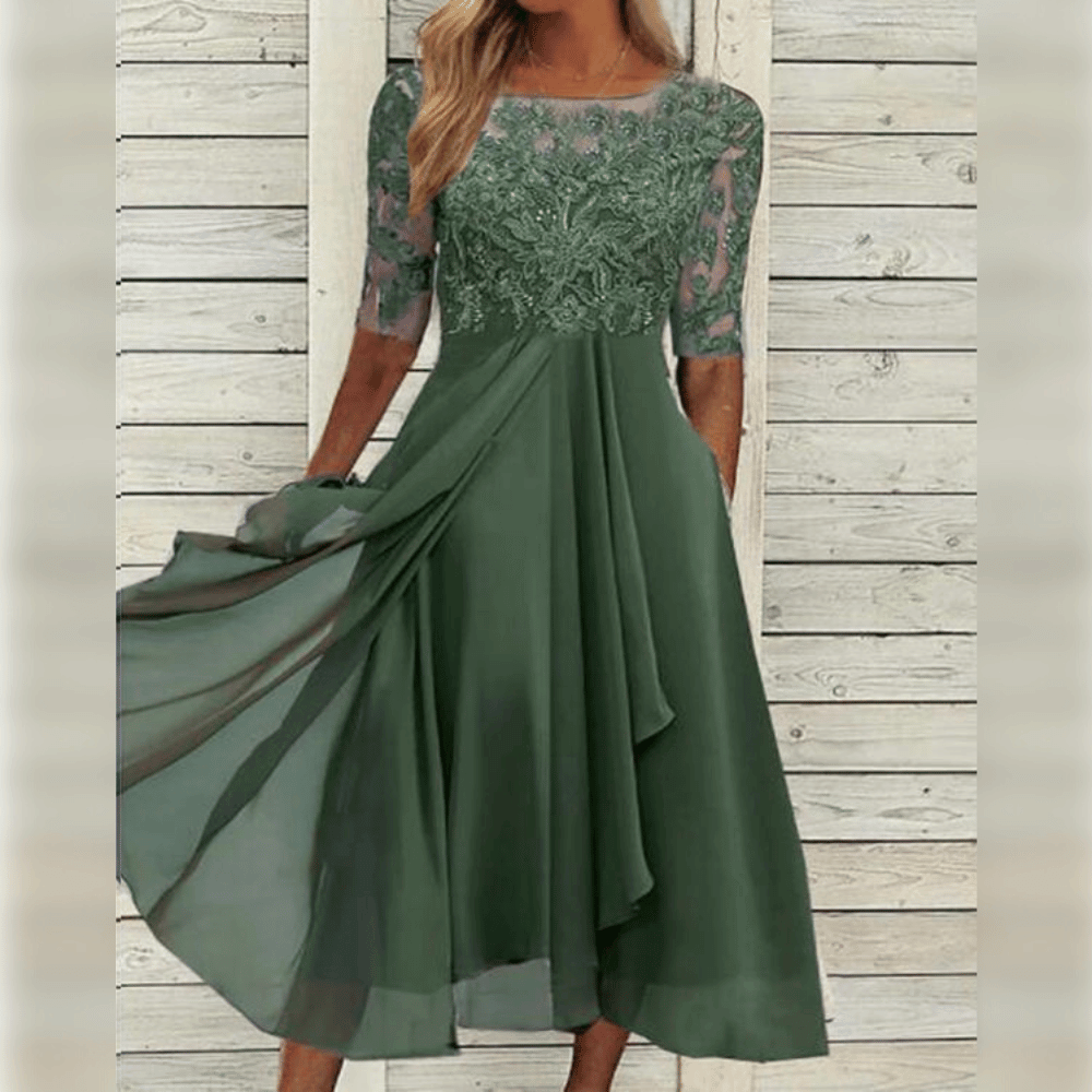Vivienne Women's Chiffon Maxi Dress – Elegant Flowing Evening Dress