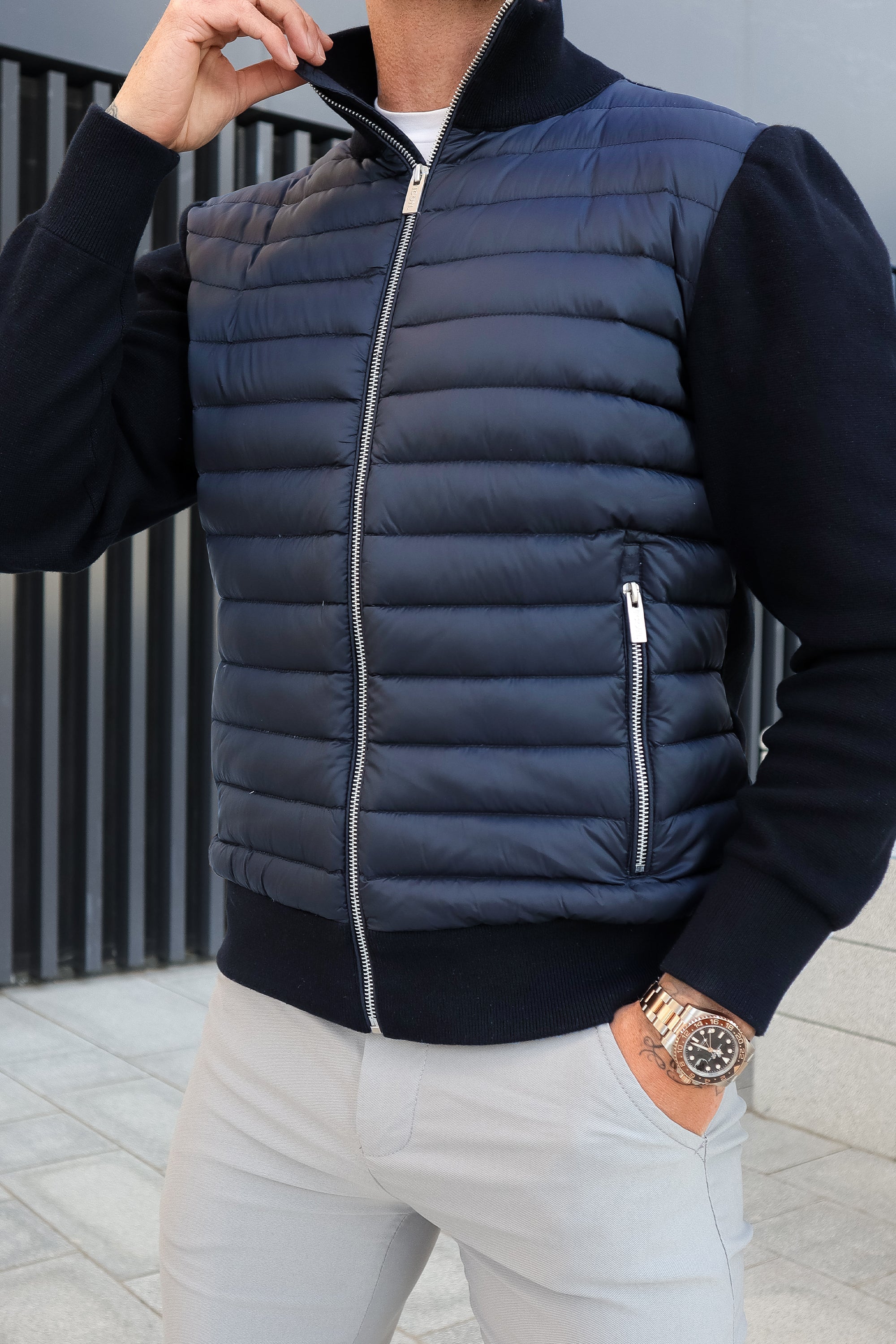 Grayson Men's Hybrid Jacket – Lightweight Zip-Off Sleeve Jacket with Tailored Fit & Utility Pockets