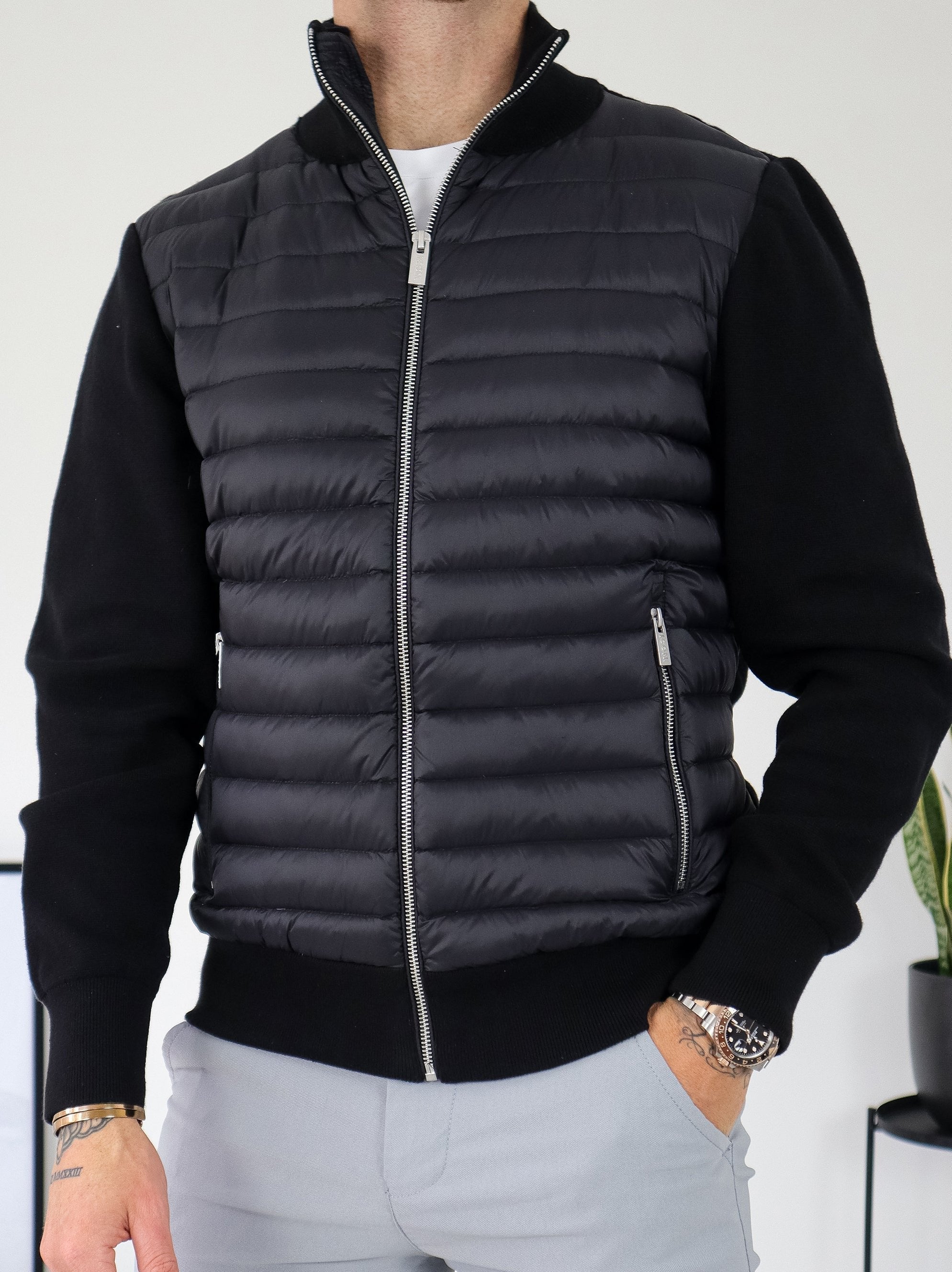 Grayson Men's Hybrid Jacket – Lightweight Zip-Off Sleeve Jacket with Tailored Fit & Utility Pockets
